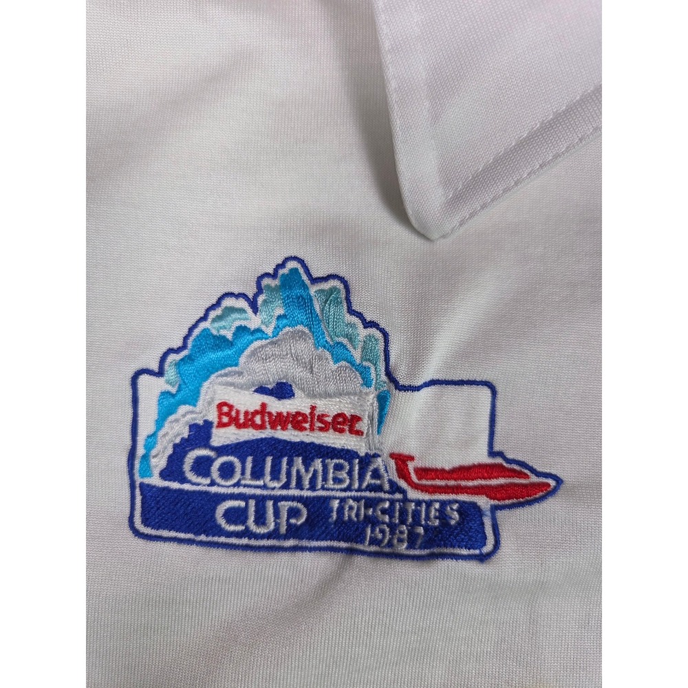 1987 Budweiser Columbia Cup Racing Shirt Eagle Collection Polo Mens Medium